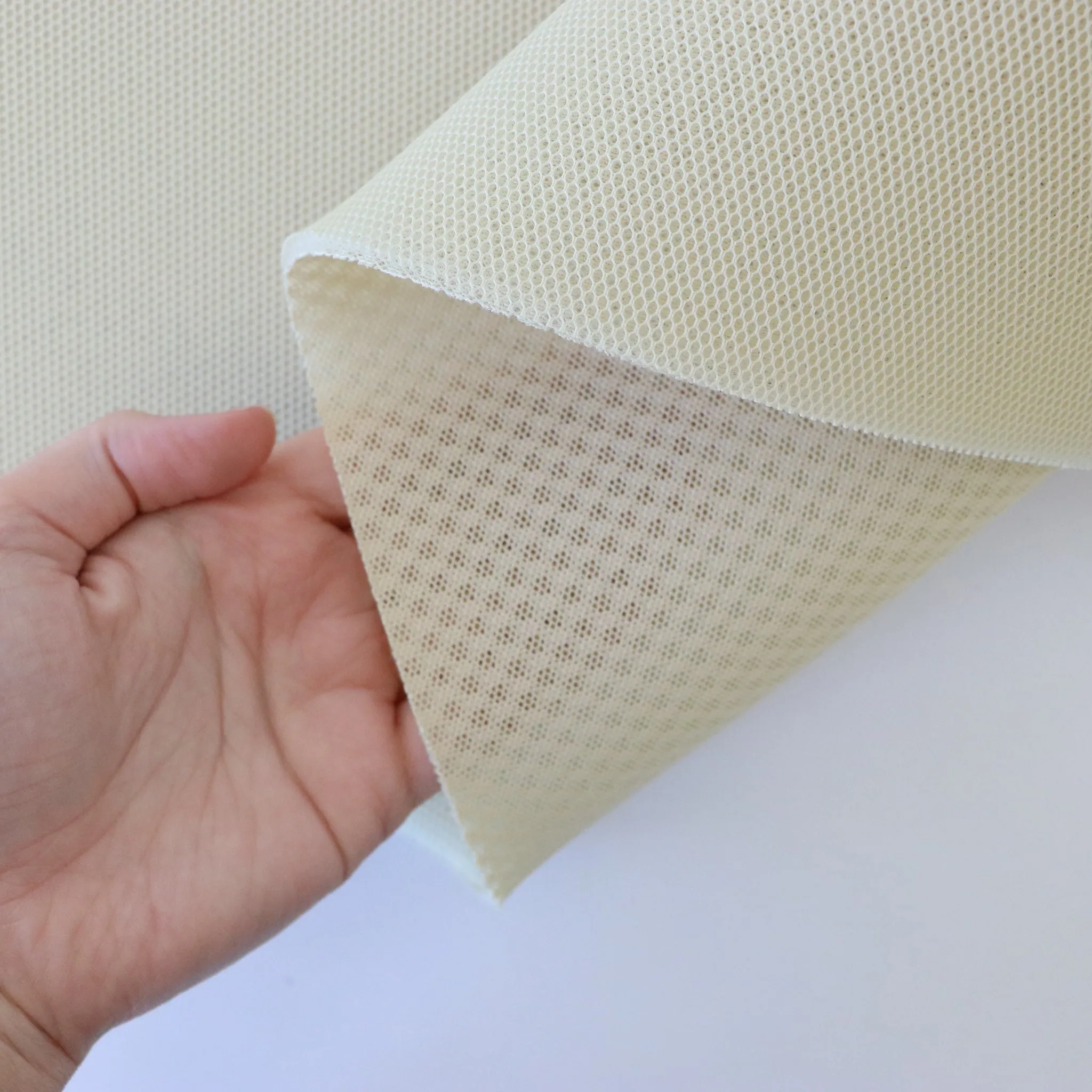 1/2 Yard Cut: Beige Air Mesh