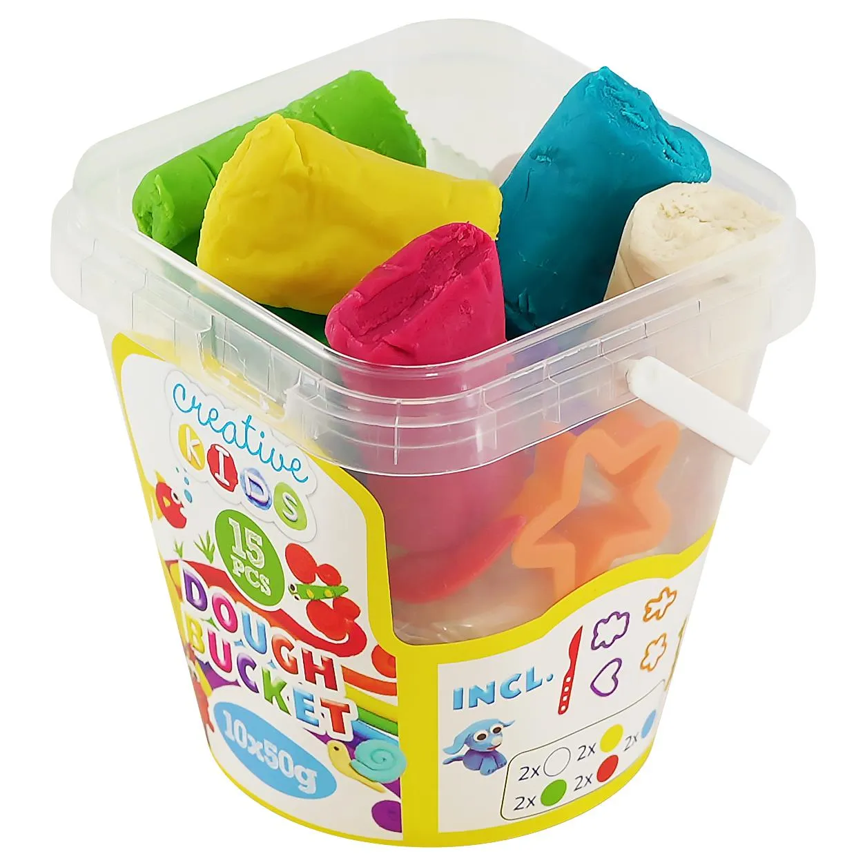 15 pcs Modelling Dough Bucket