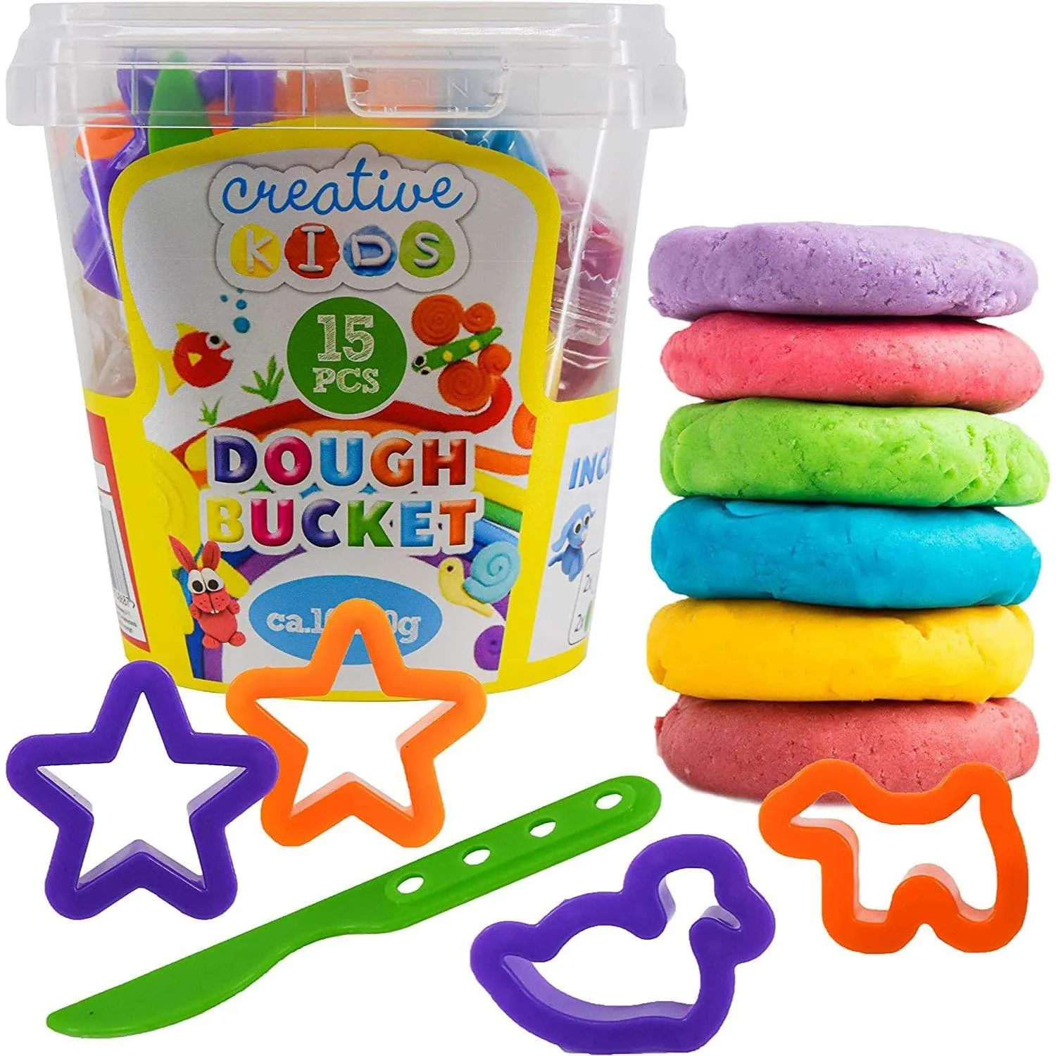 15 pcs Modelling Dough Bucket