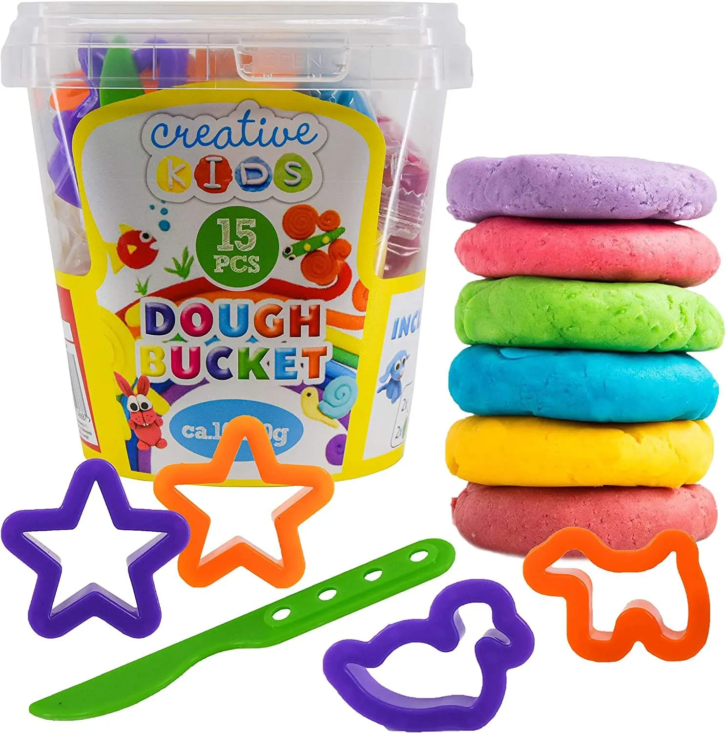 15 pcs Modelling Dough Bucket