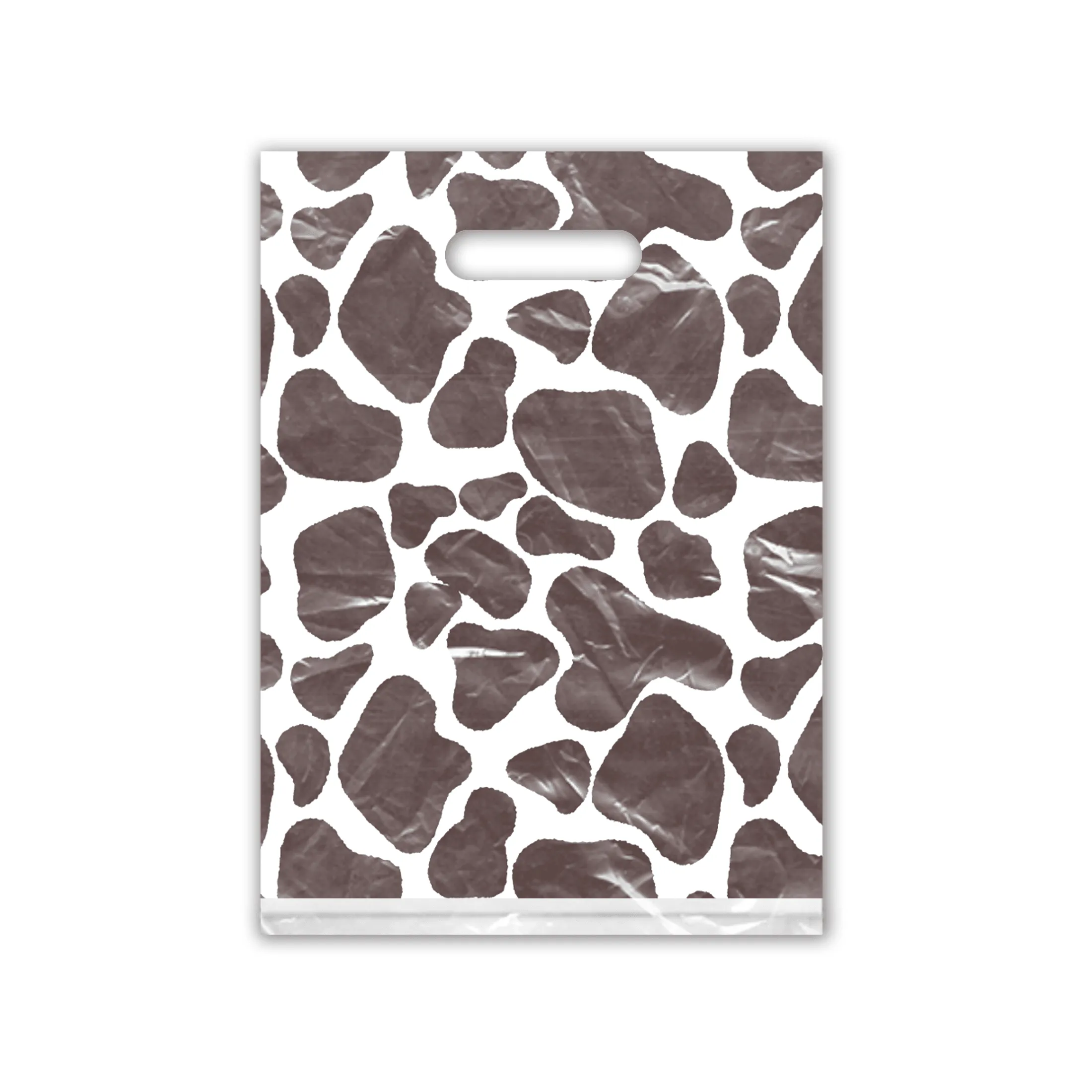 9x12 Cow Print Designer Poly Plastic Merchandise Bags Premium Printed Bags