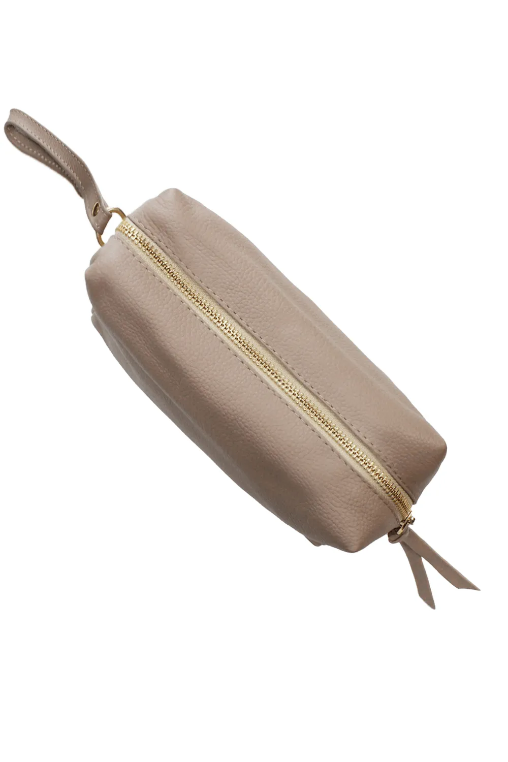 Abby Make Up Bag Nude Soft Leather