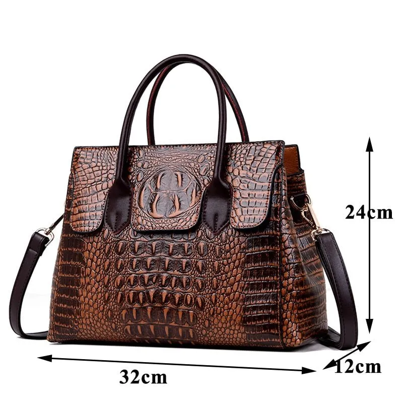 AlliLux Exotic PU Zipper Casual Shoulder Bag