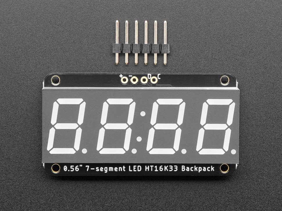 Assembled Adafruit 0.56" 4-Digit 7-Segment Display