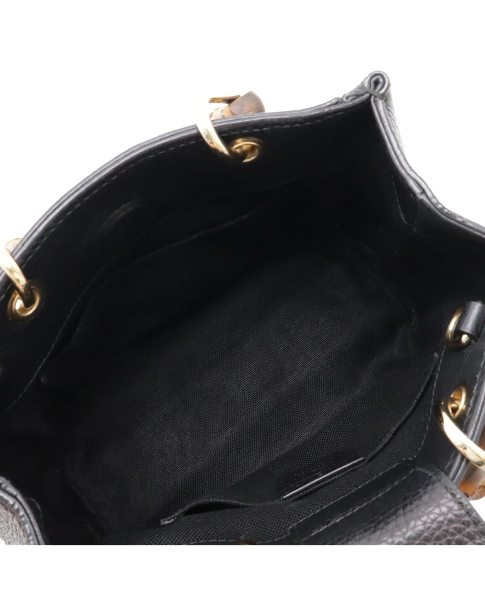 Authentic Black Leather Mini Shopper Handbag