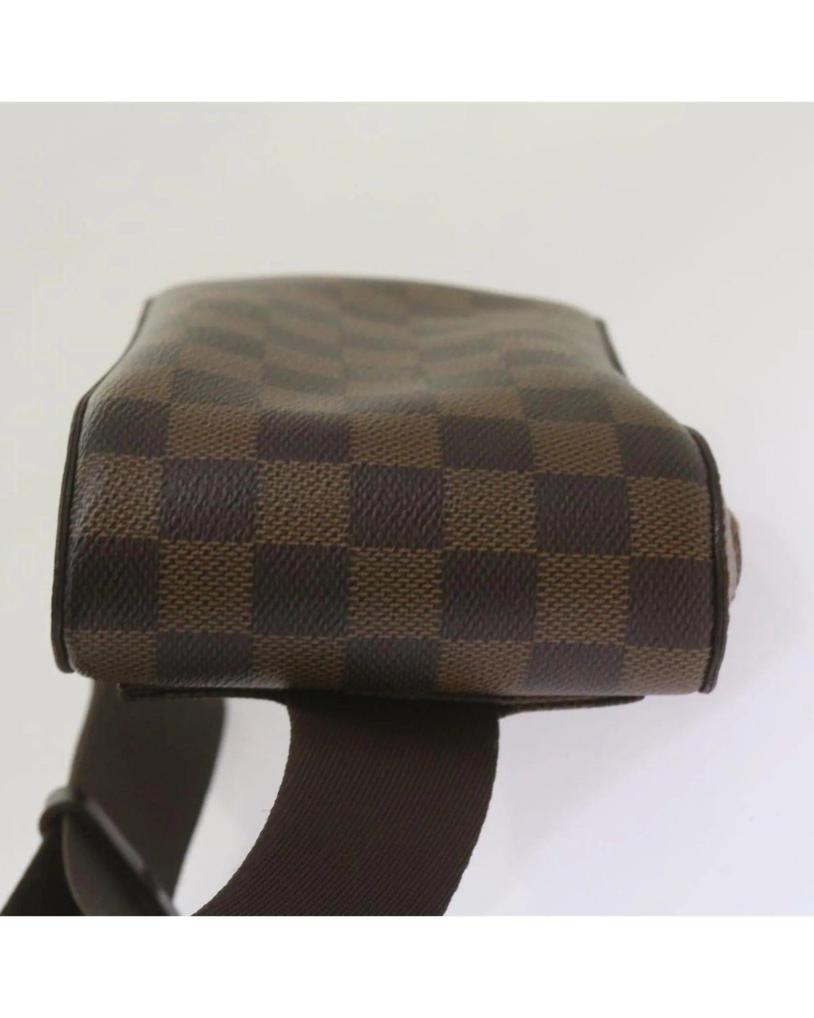 Authentic Damier Ebene Shoulder Bag with Multiple Compartments