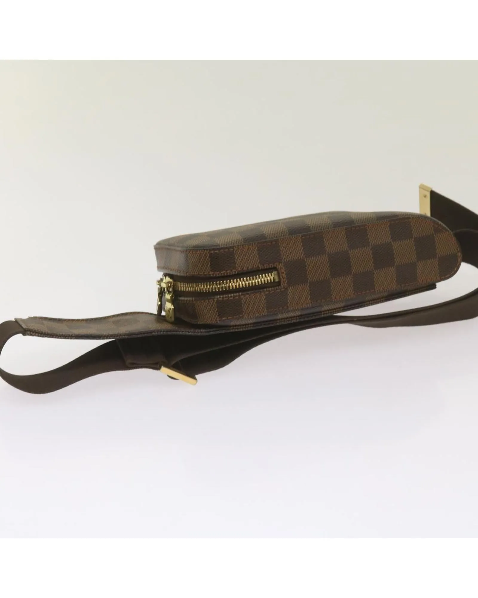 Authentic Damier Ebene Shoulder Bag with Multiple Compartments