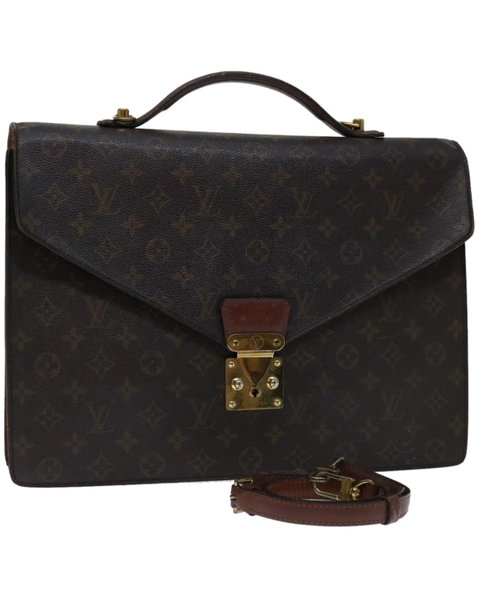 Authentic Monogram Shoulder Bag for Documents by Louis Vuitton