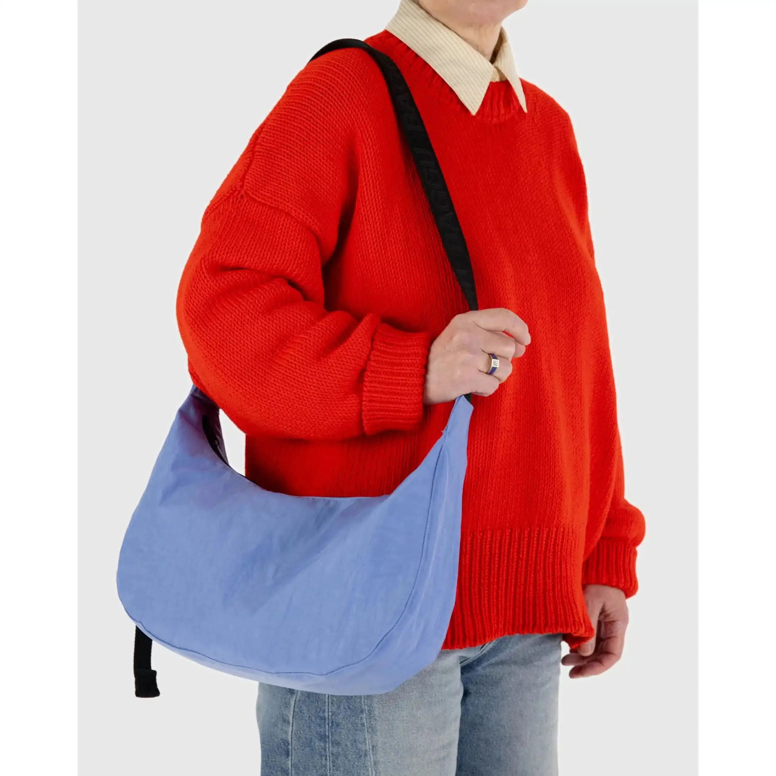 Baggu - Medium Nylon Crescent bag - Cornflower