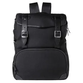 Barber Shop "Mop Top" DSLR Camera Backpack (Cordura & Leather, Black)