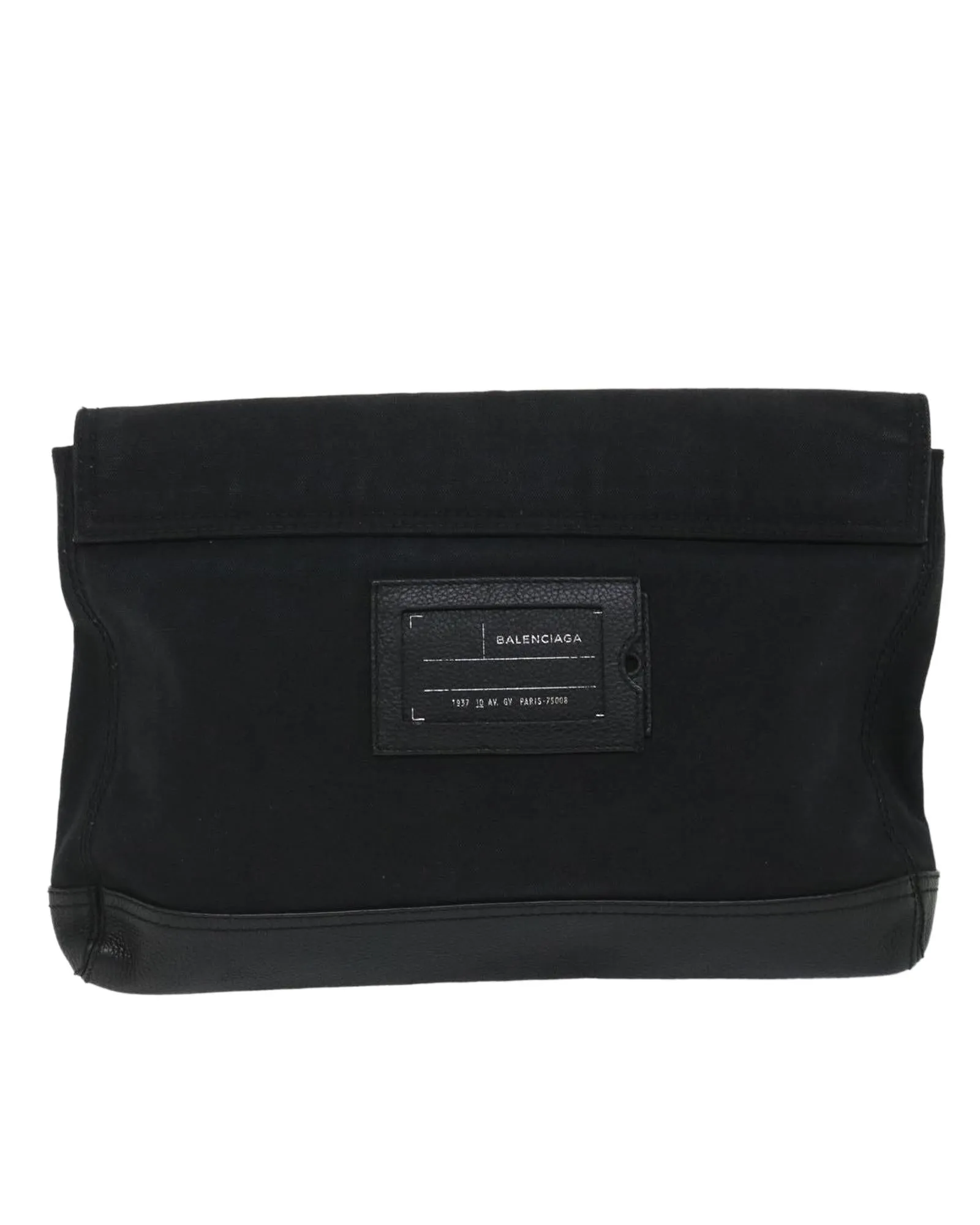 Black Canvas Clutch Bag