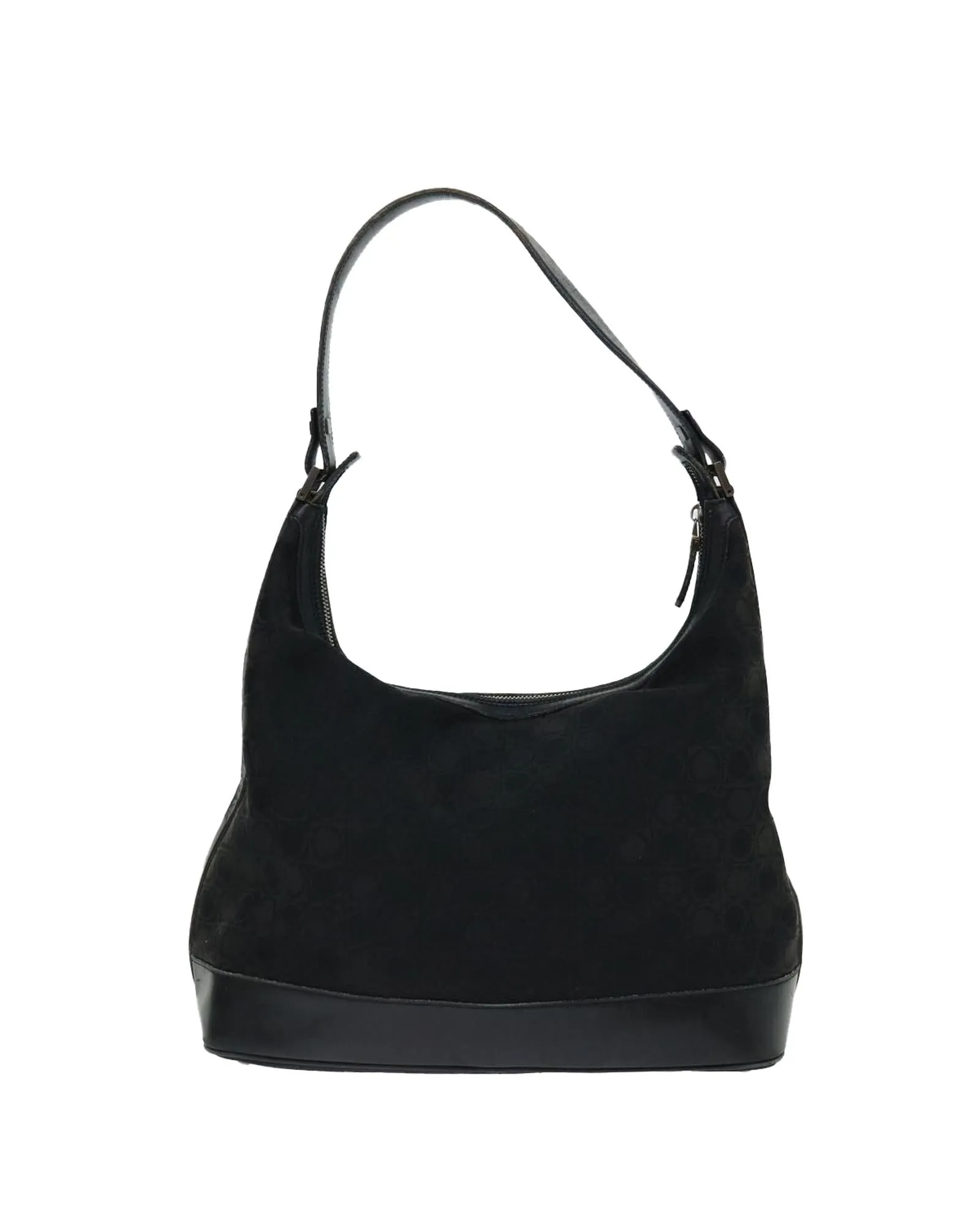 Black Canvas Shoulder Bag by Salvatore Ferragamo