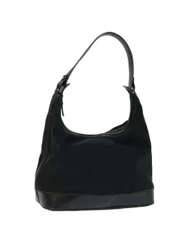 Black Canvas Shoulder Bag by Salvatore Ferragamo