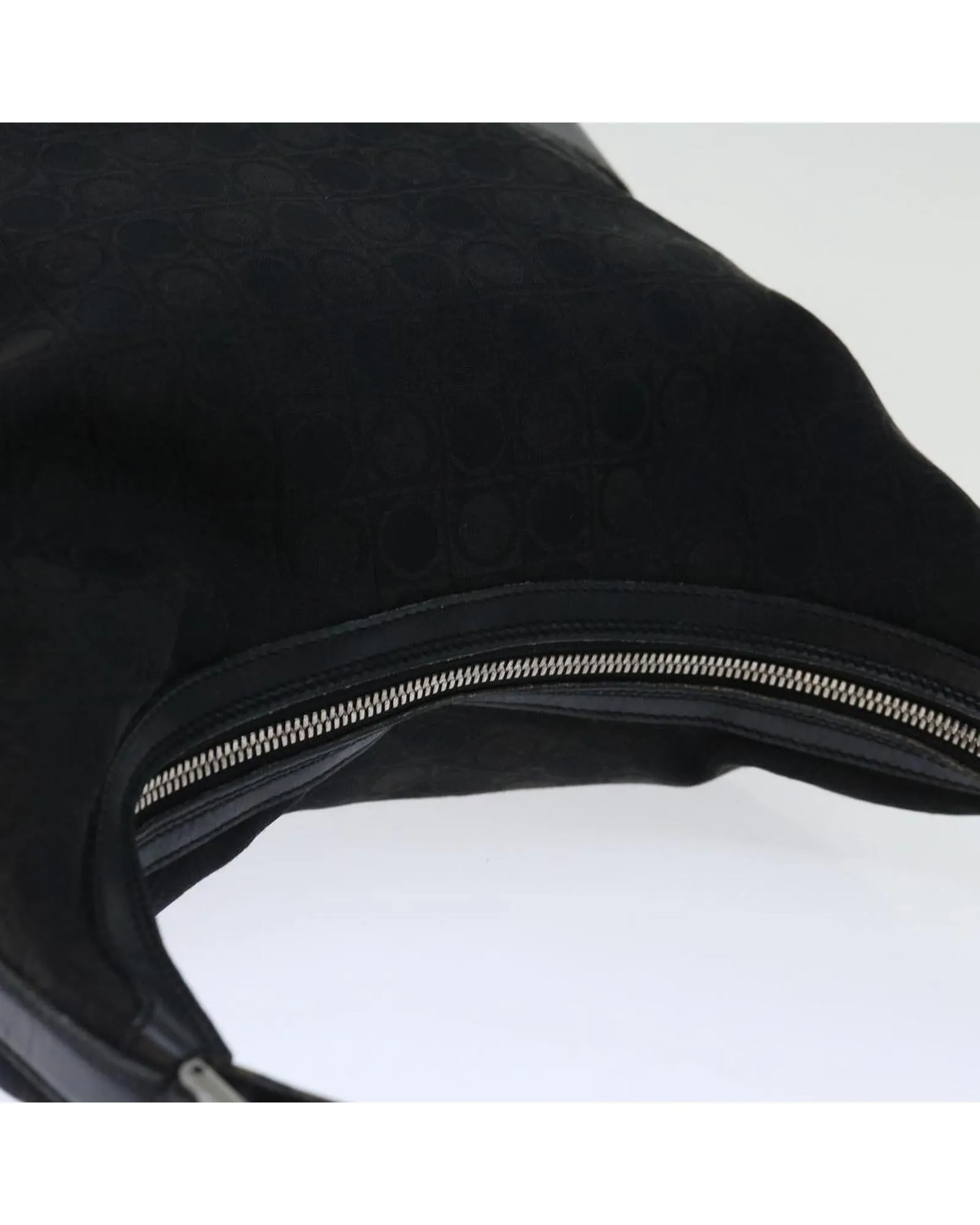 Black Canvas Shoulder Bag by Salvatore Ferragamo