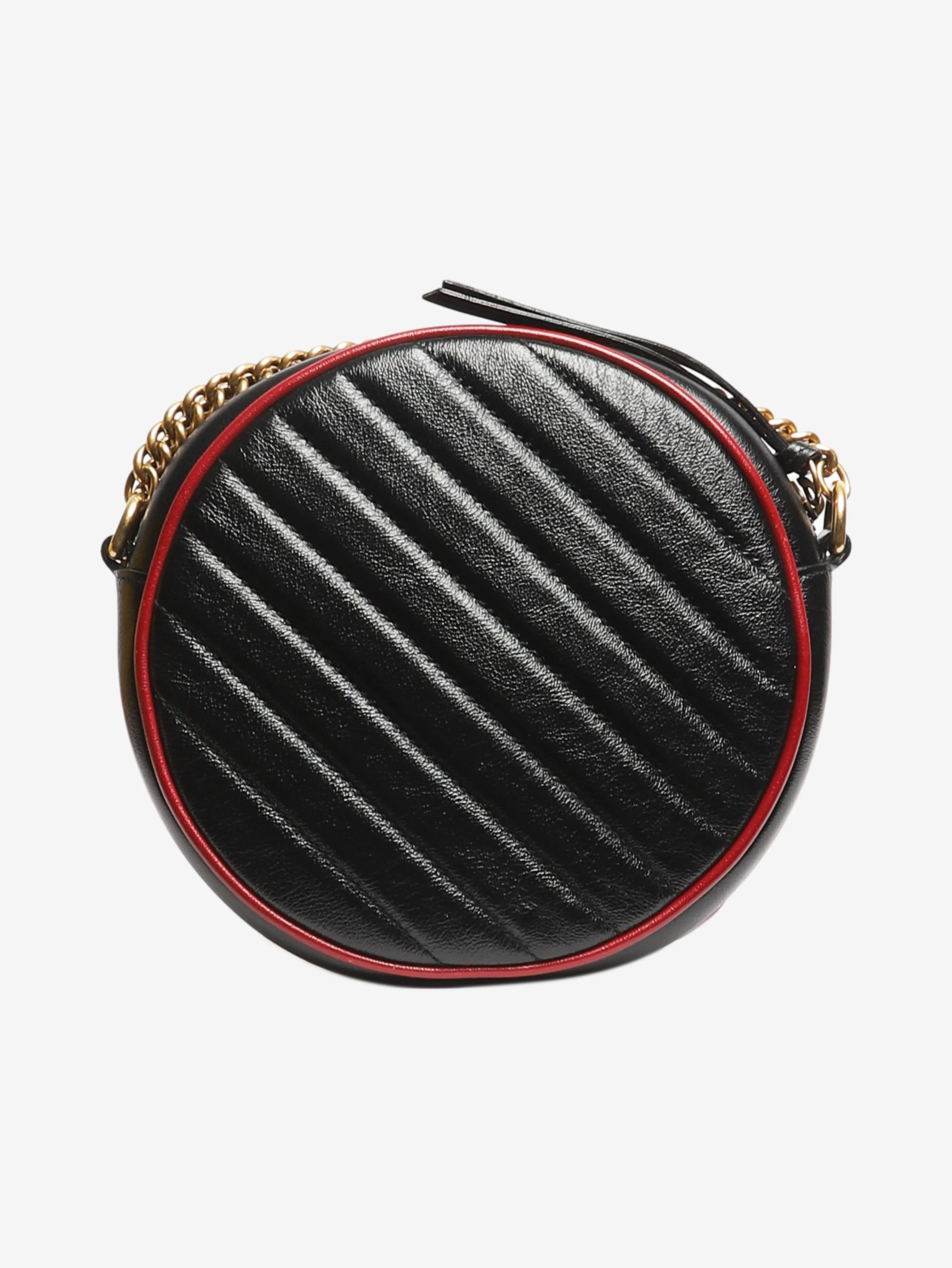 Black GG Marmont mini round shoulder bag