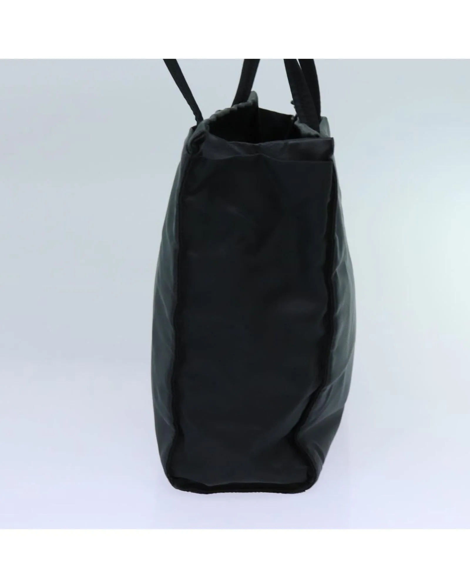 Black Nylon Shoulder Bag with Shoulder Drop