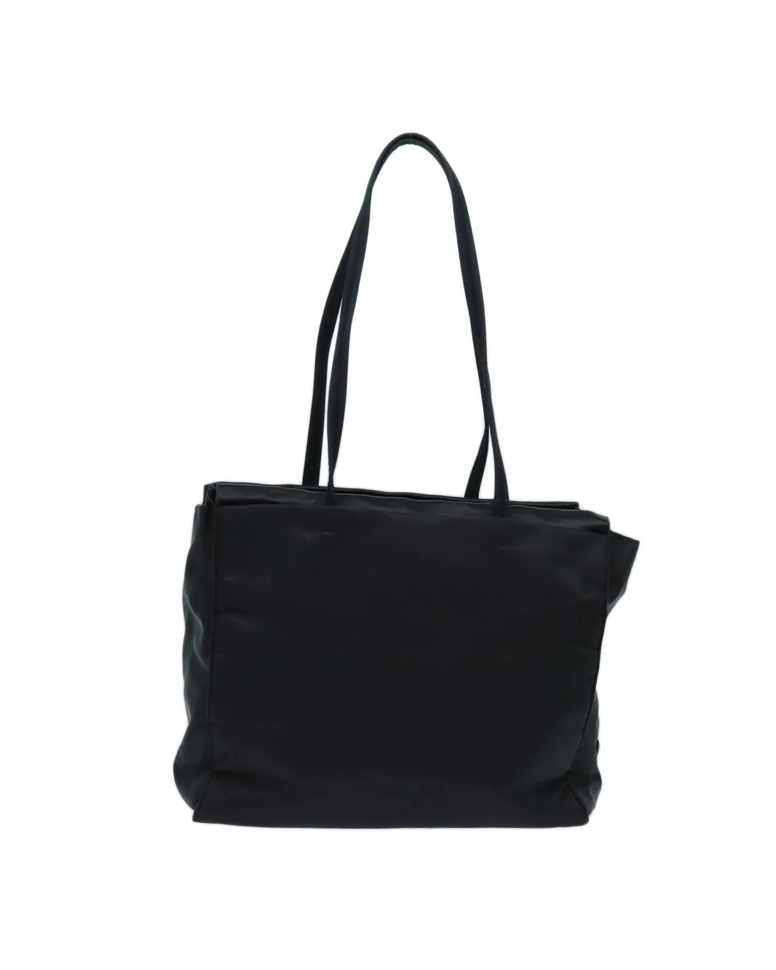 Black Nylon Shoulder Bag with Shoulder Drop