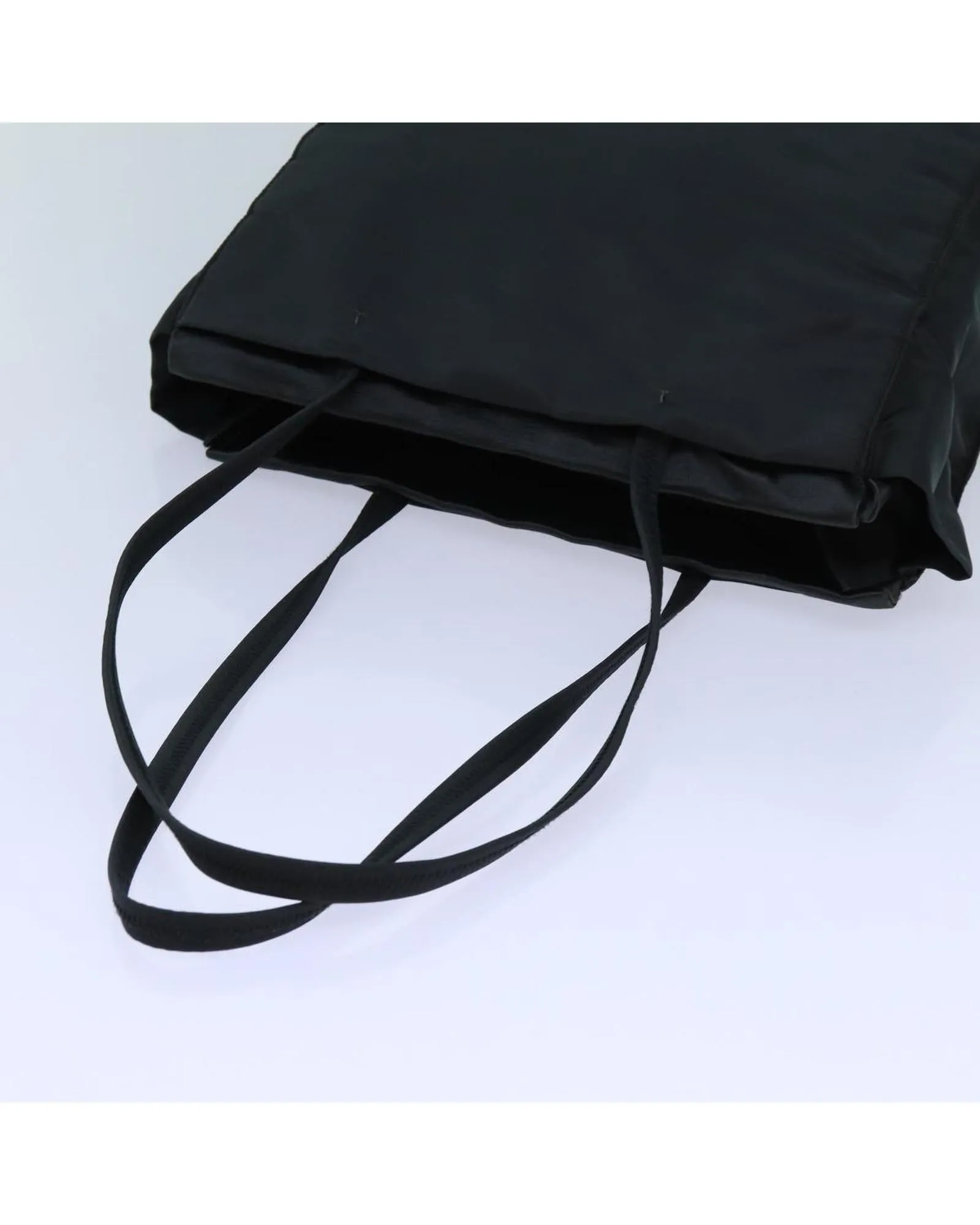 Black Nylon Shoulder Bag with Shoulder Drop