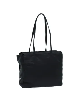 Black Nylon Shoulder Bag with Shoulder Drop