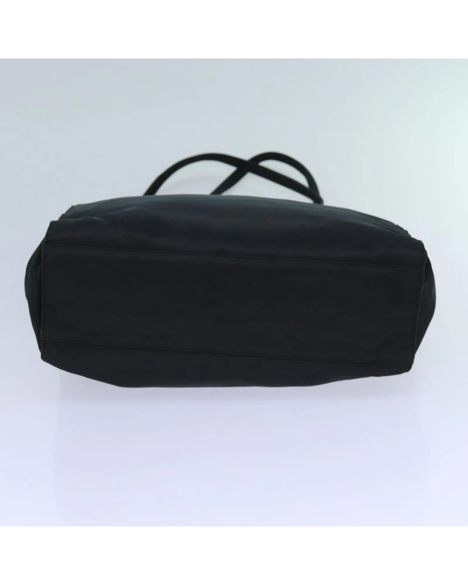 Black Nylon Shoulder Bag with Shoulder Drop