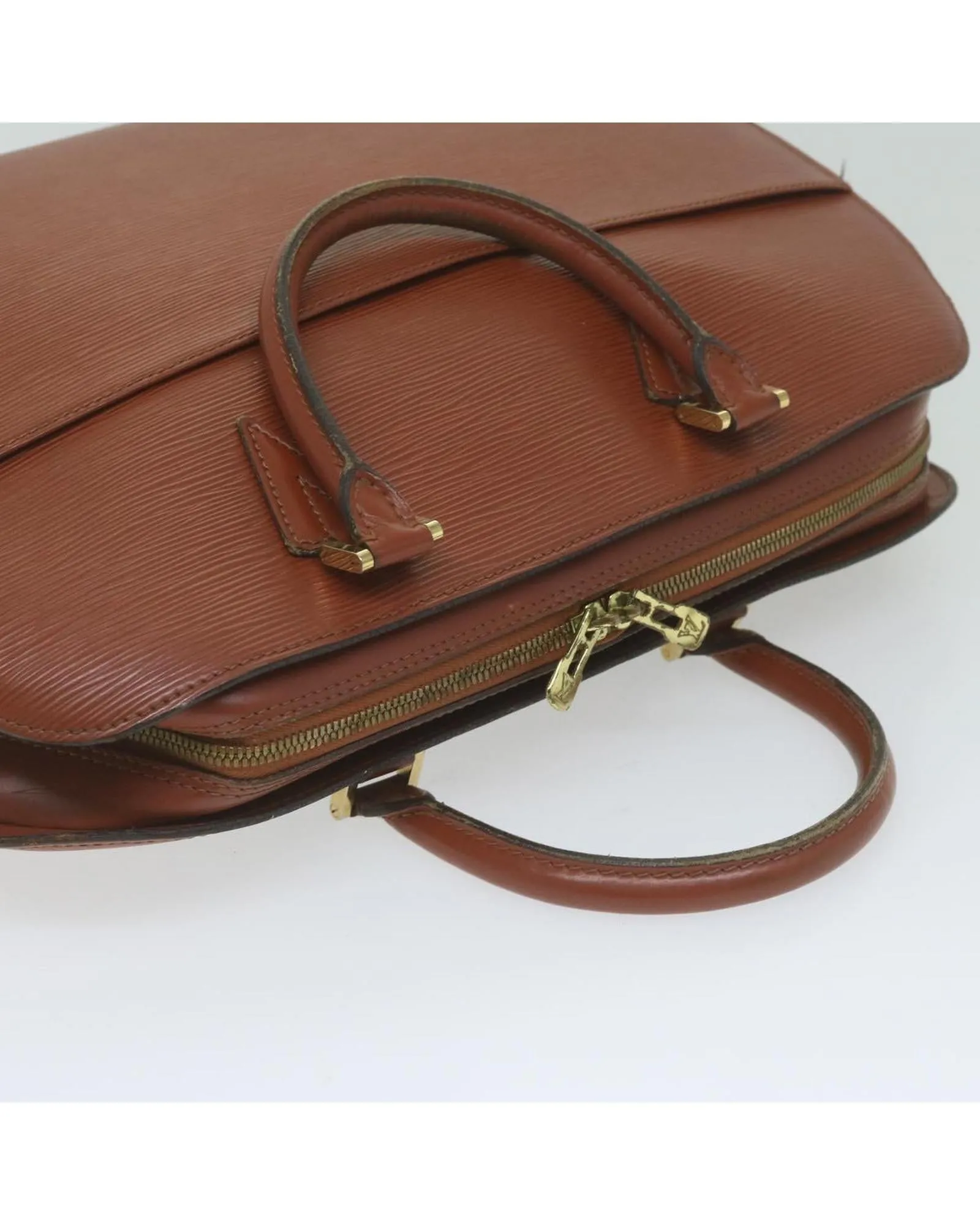 Brown Epi Leather Hand Bag with Accessories - C Rank