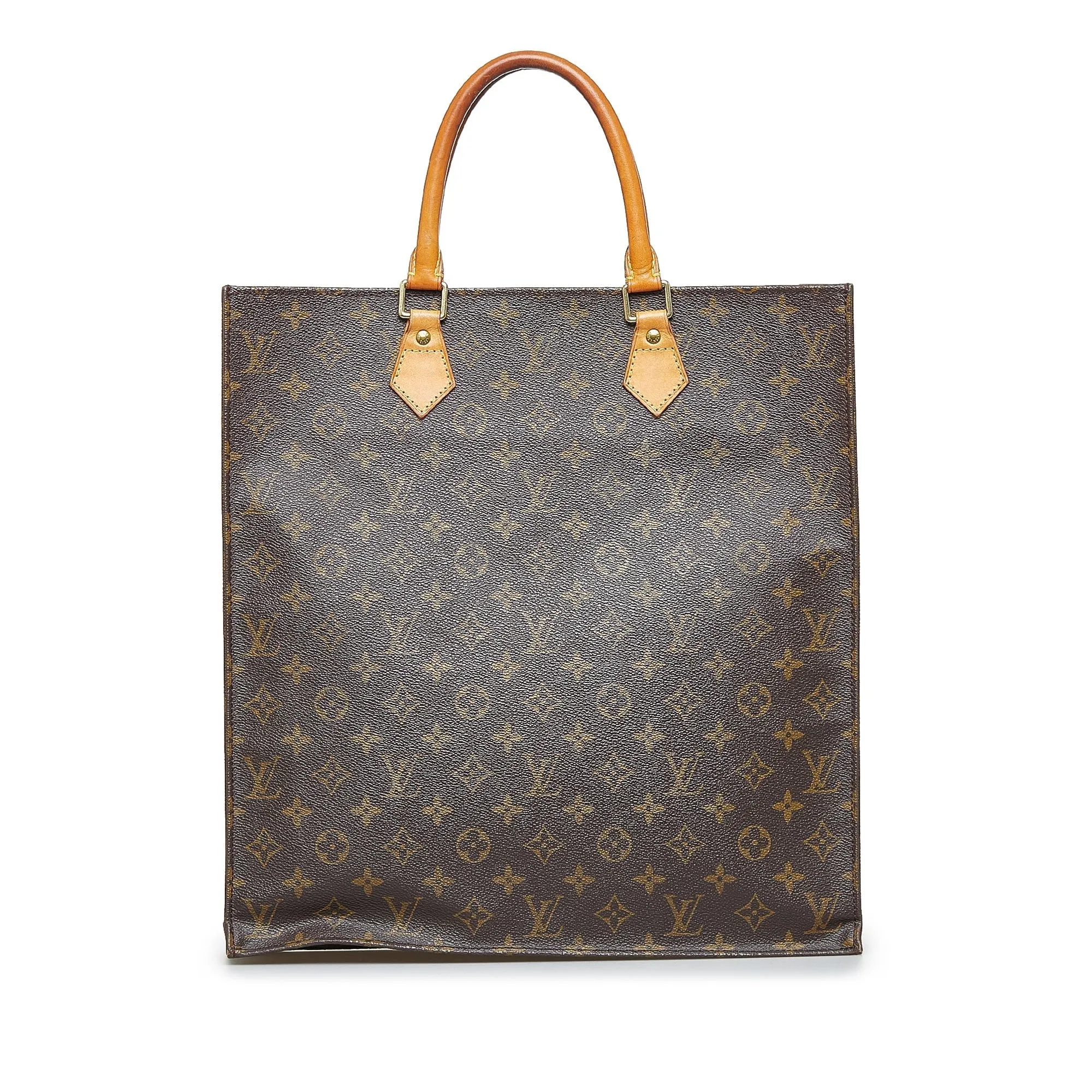 Brown Louis Vuitton Monogram Sac Plat Tote Bag