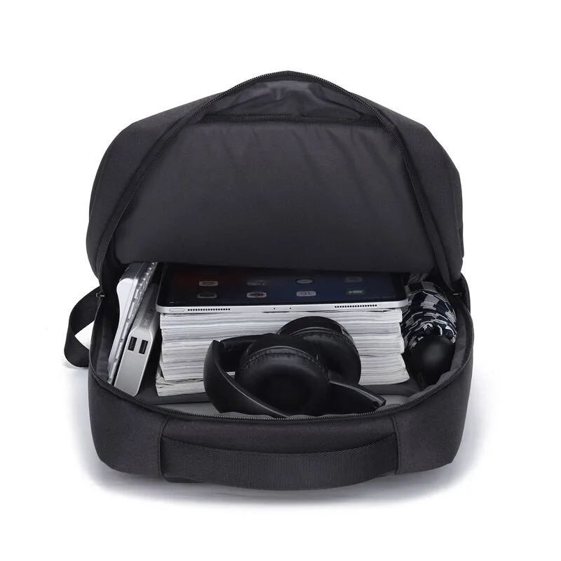 Business Backpack For Male USB Charging Multifunctional Nylon