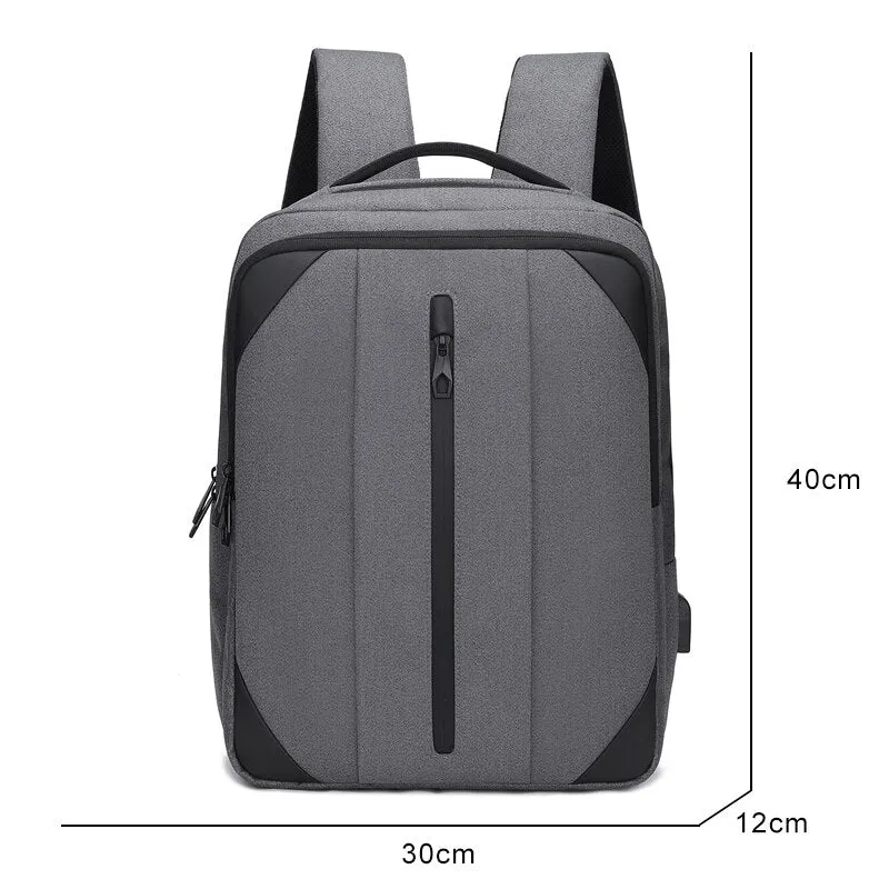 Business Backpack For Male USB Charging Multifunctional Nylon