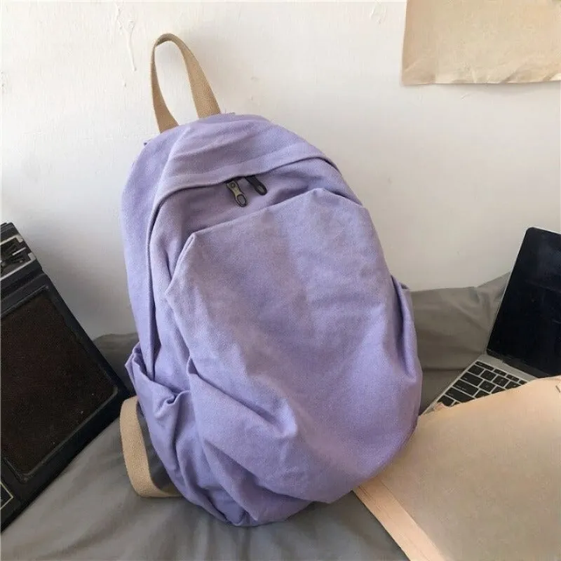 Canvas Casual Backpack For Women Ladies