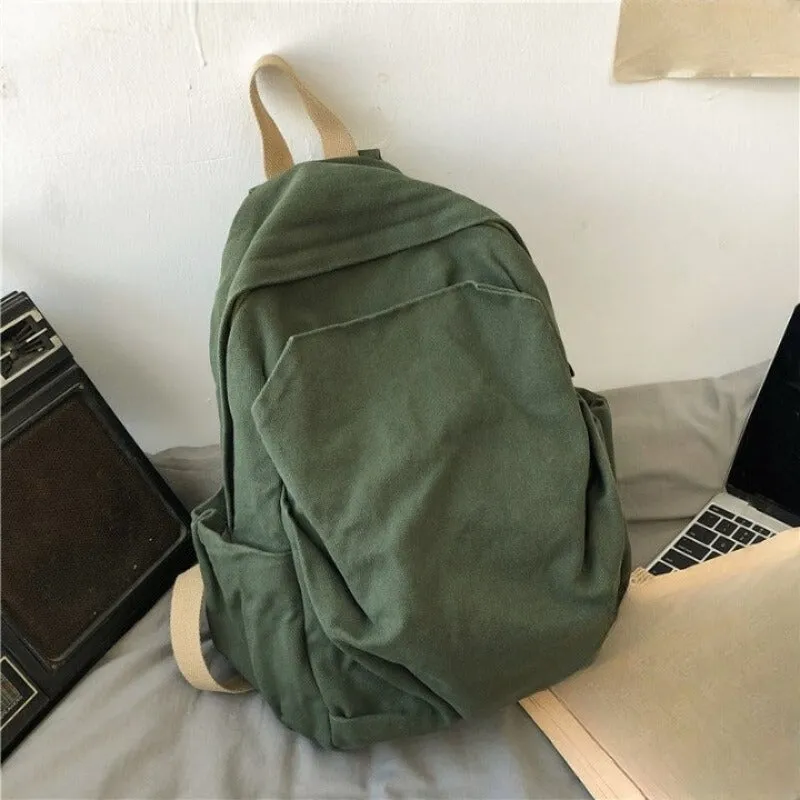 Canvas Casual Backpack For Women Ladies