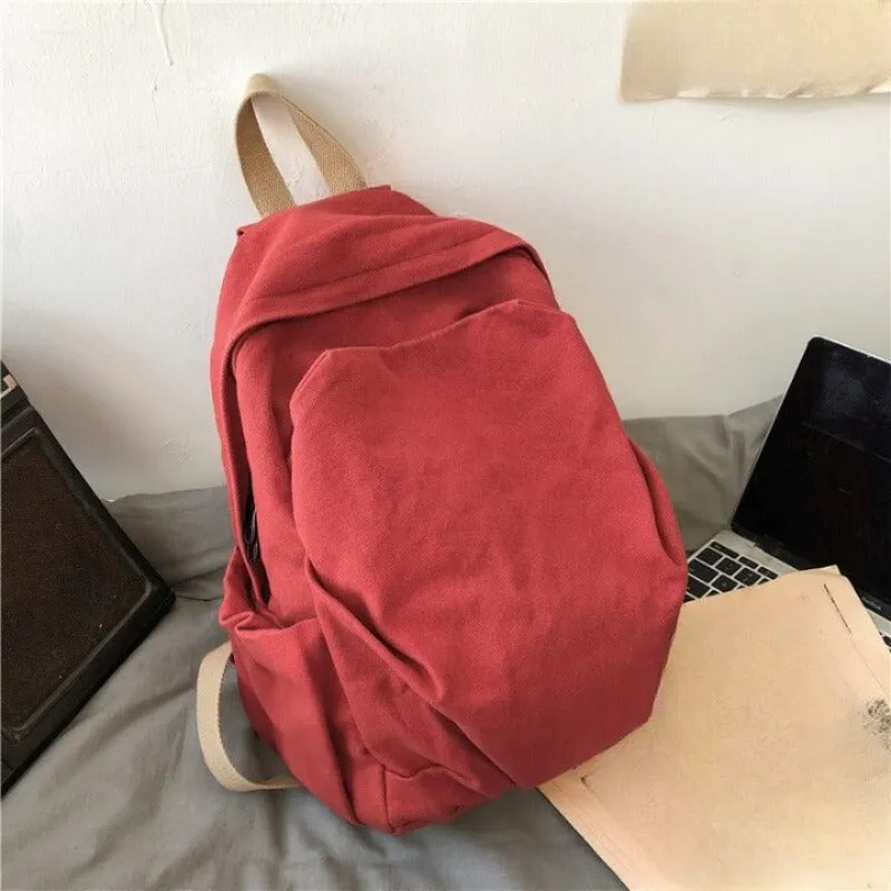 Canvas Casual Backpack For Women Ladies