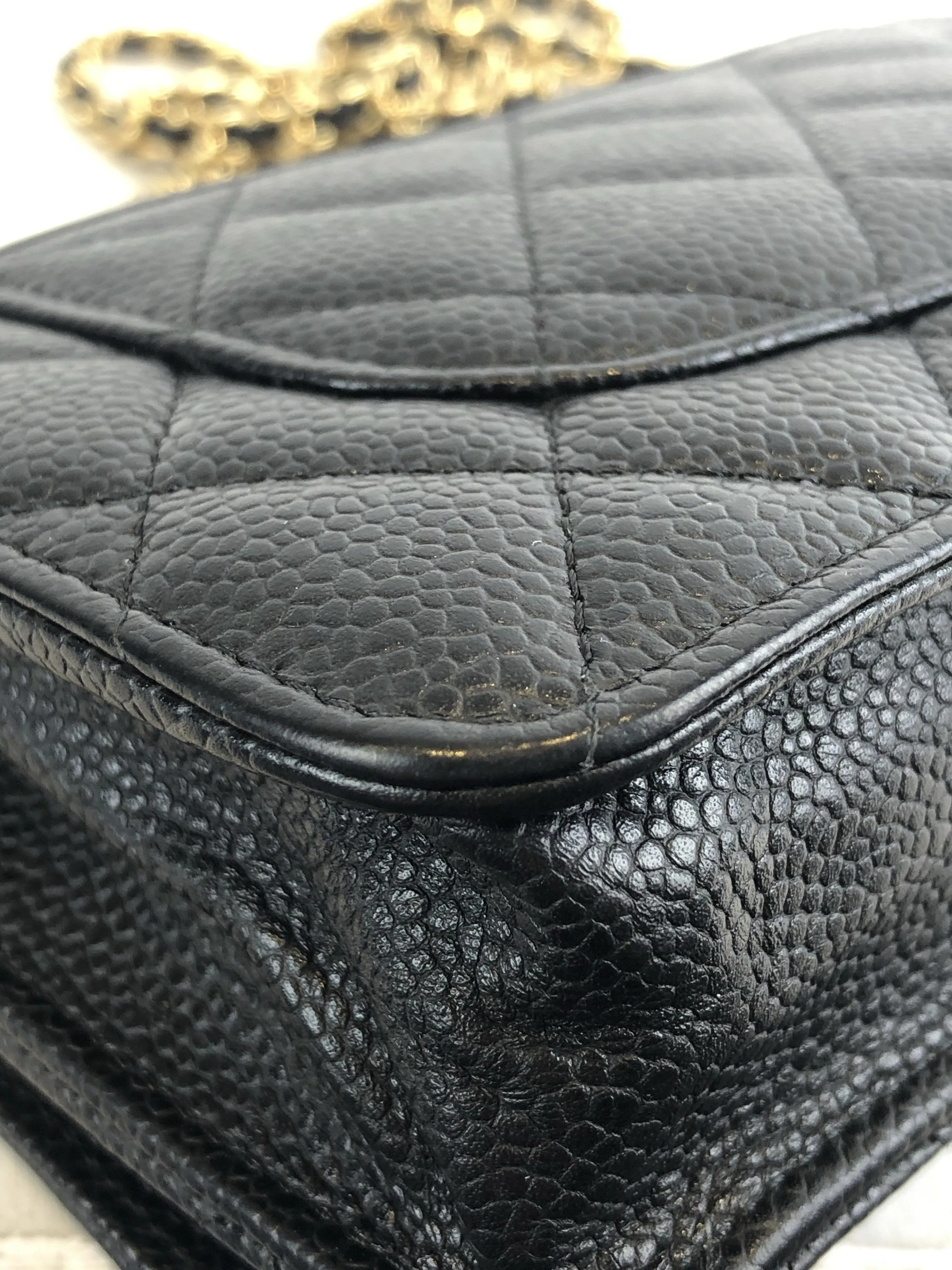 Chanel Black Caviar Leather ‘Wallet On Chain’