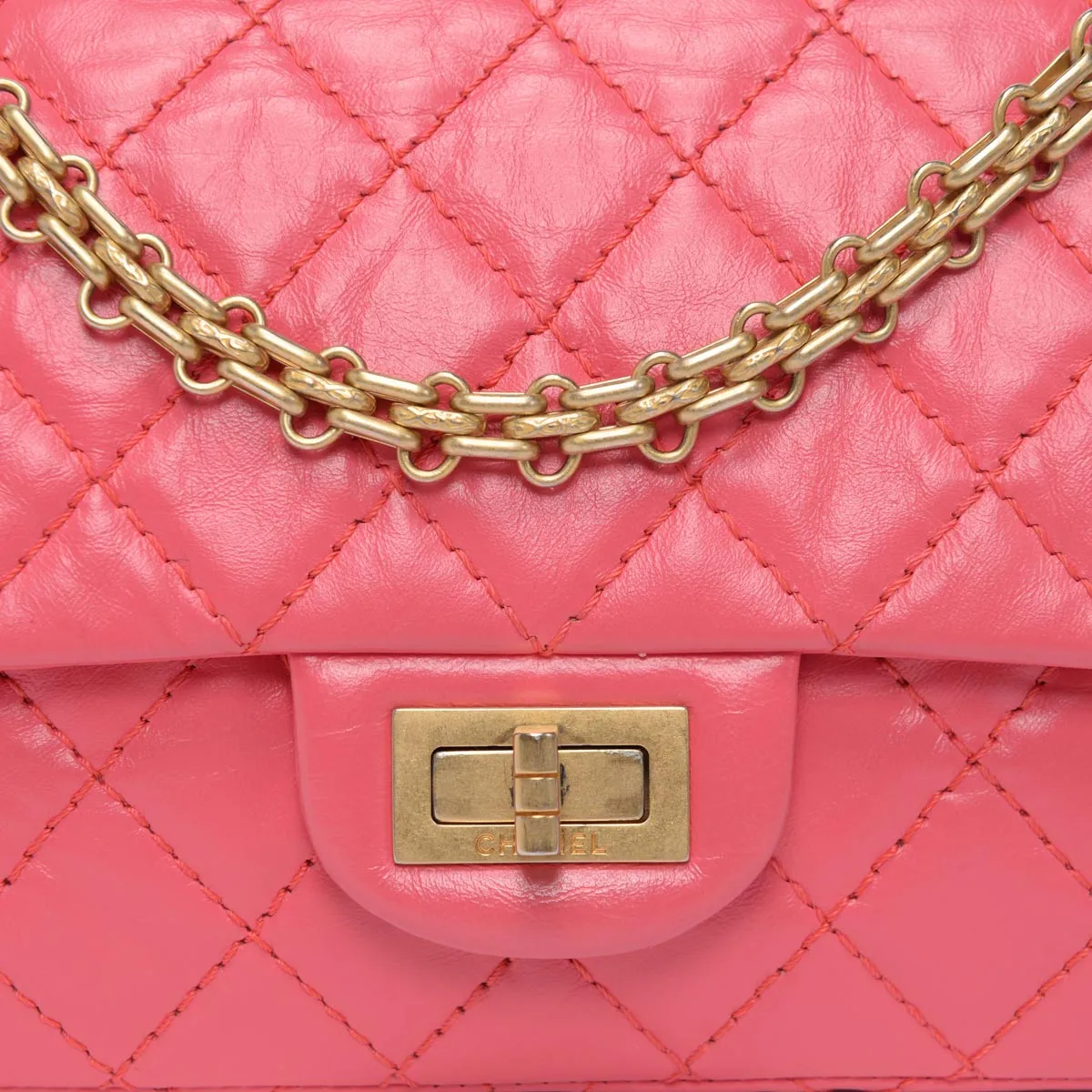 Chanel Pink Aged Calfskin Reissue Mini Flap Bag