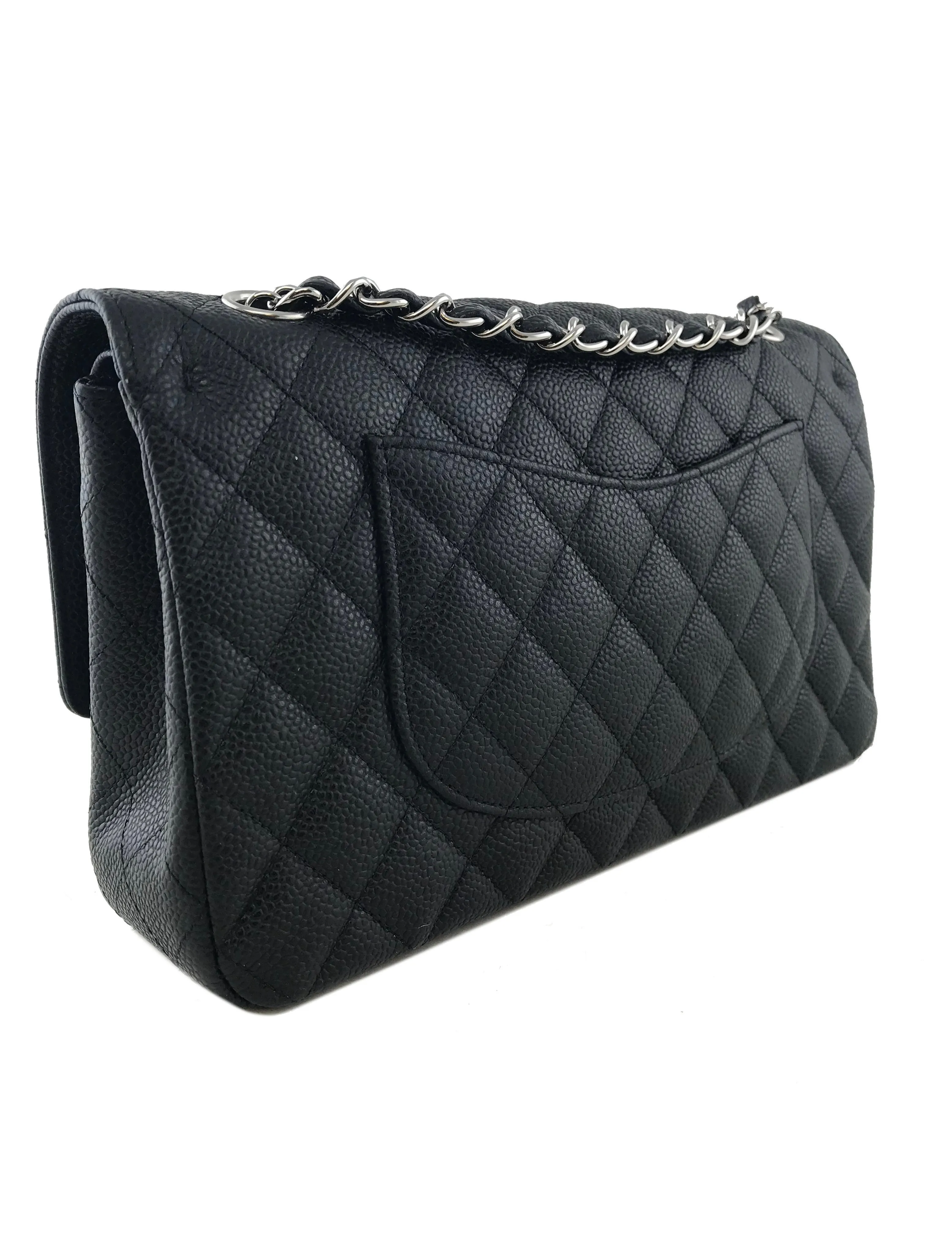 Chanel Quilted Caviar Classic Medium Double Flap Bag