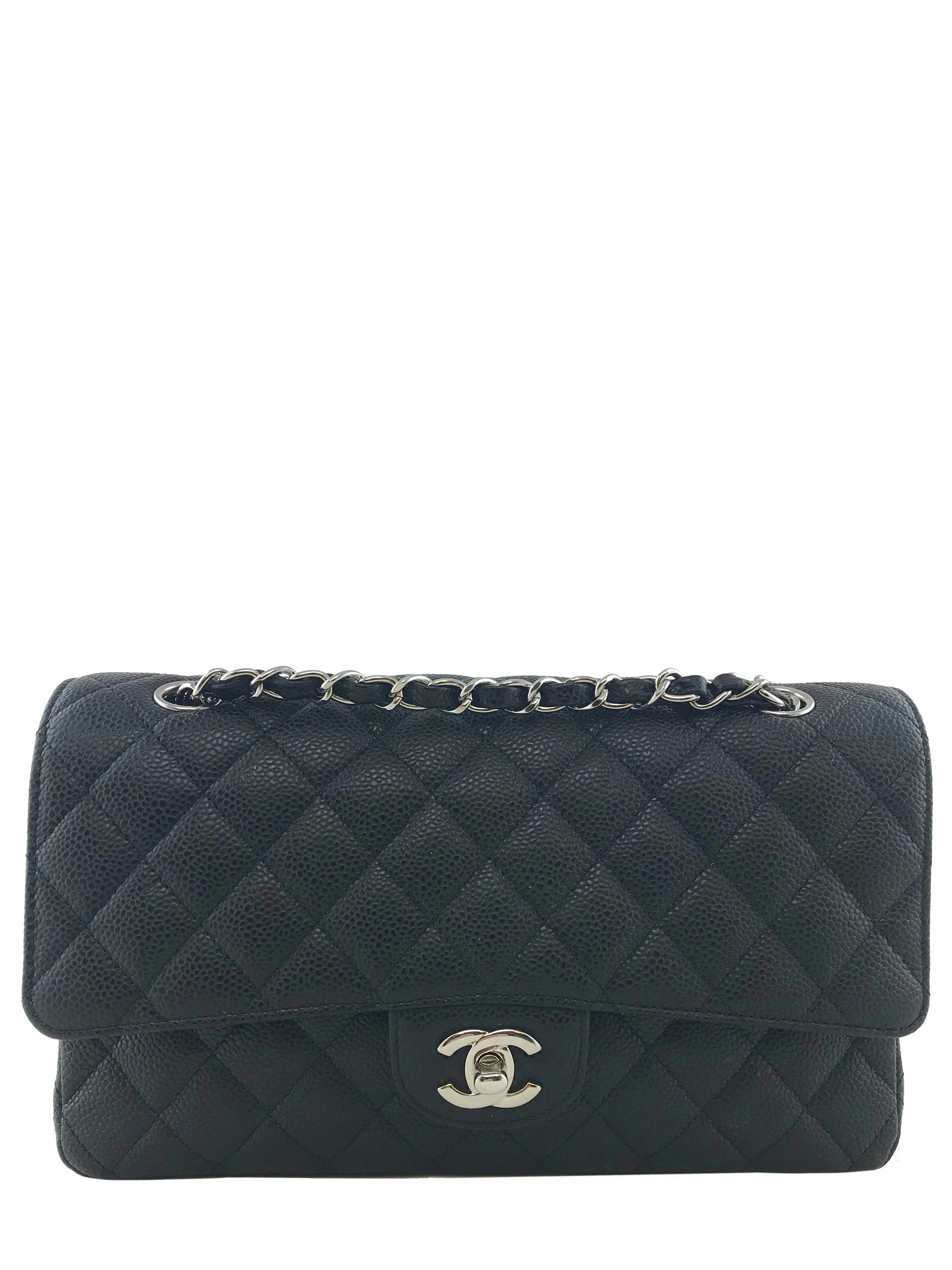 Chanel Quilted Caviar Classic Medium Double Flap Bag