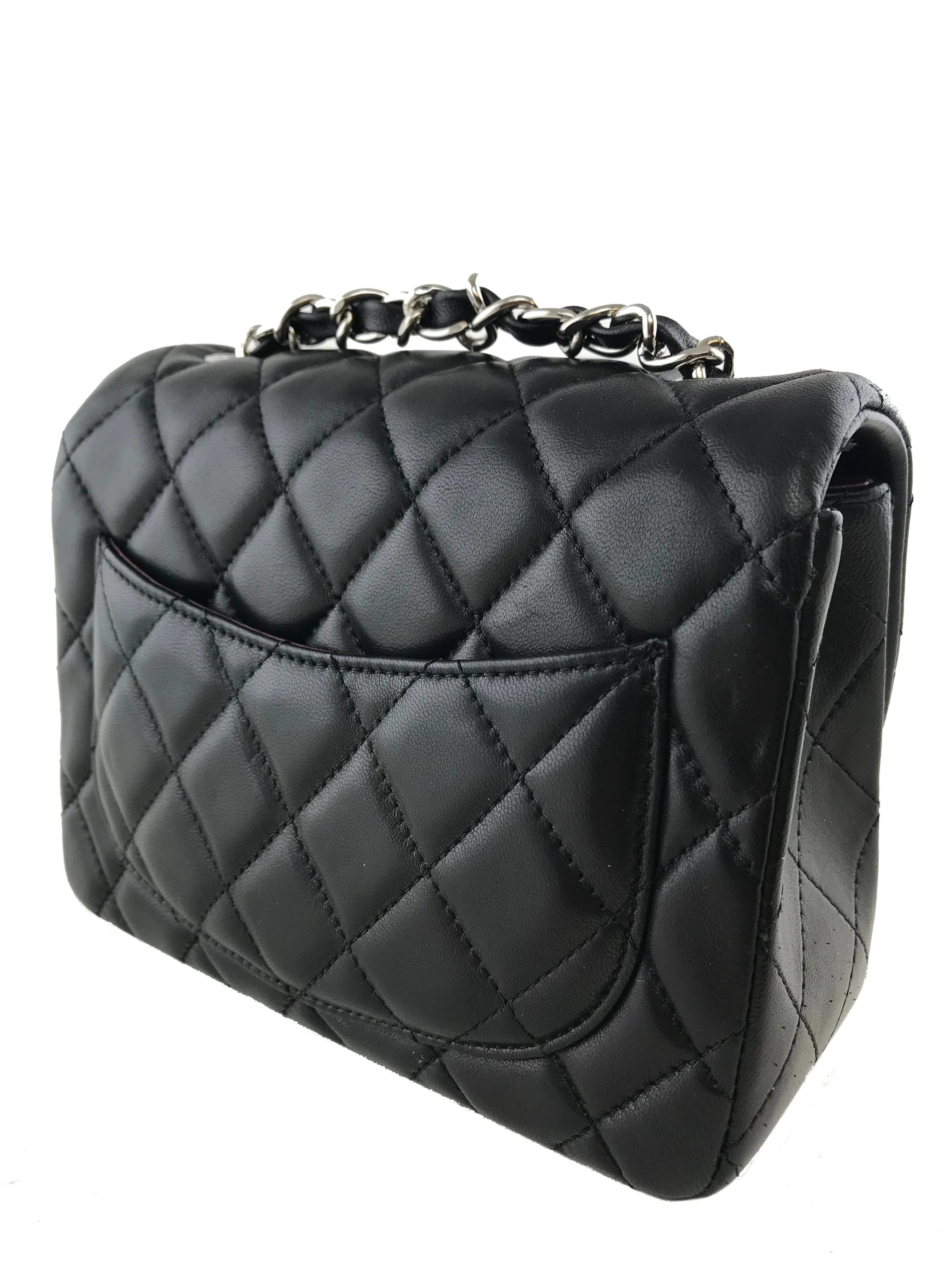 Chanel Quilted Lambskin Mini Square Flap Bag