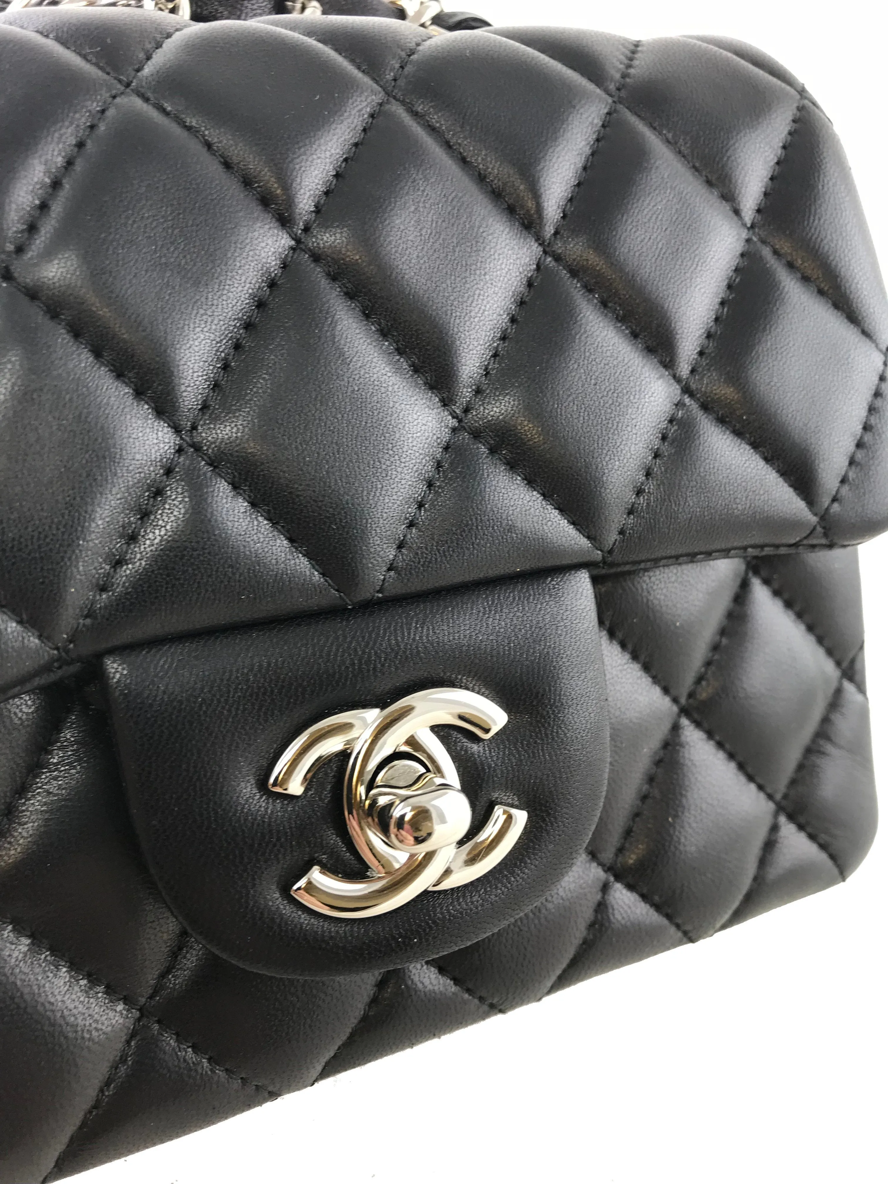 Chanel Quilted Lambskin Mini Square Flap Bag