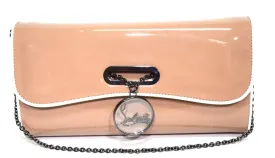 Christian Louboutin | Riveria on Chain Nude Beige Patent Clutch