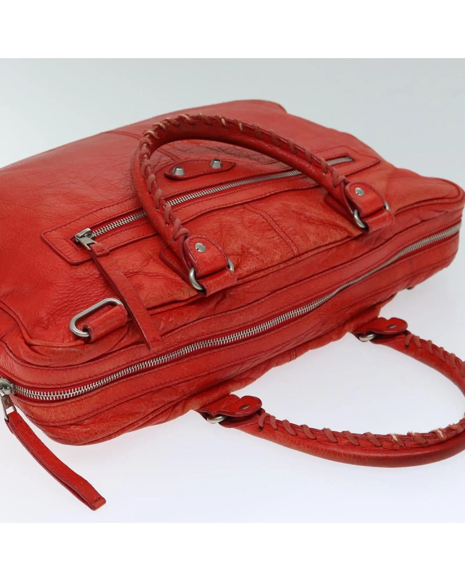 Classic Leather Hand Bag with Handles