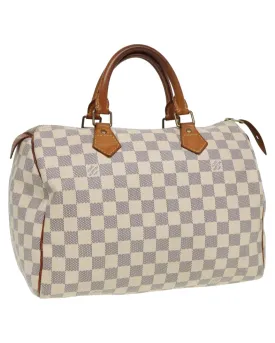 Damier Azur Canvas Hand Bag - Pre-Owned