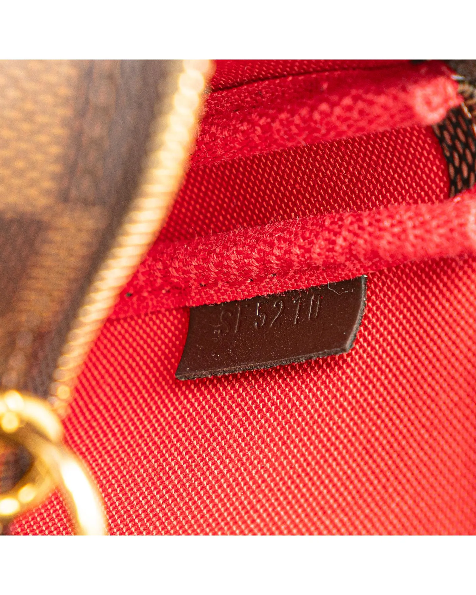 Damier Canvas Mini Pochette with Chain Strap