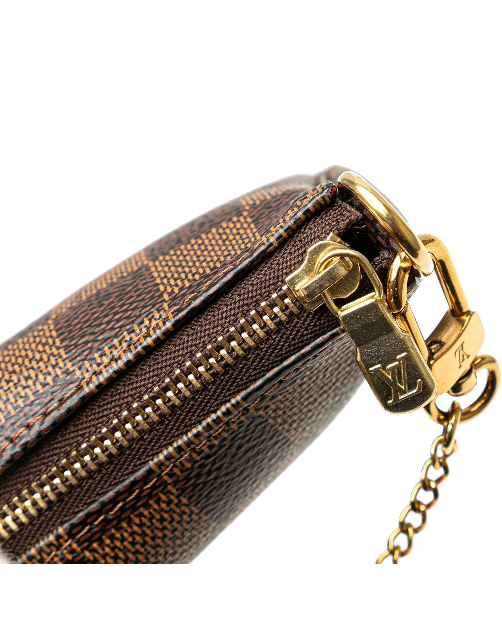 Damier Canvas Mini Pochette with Chain Strap