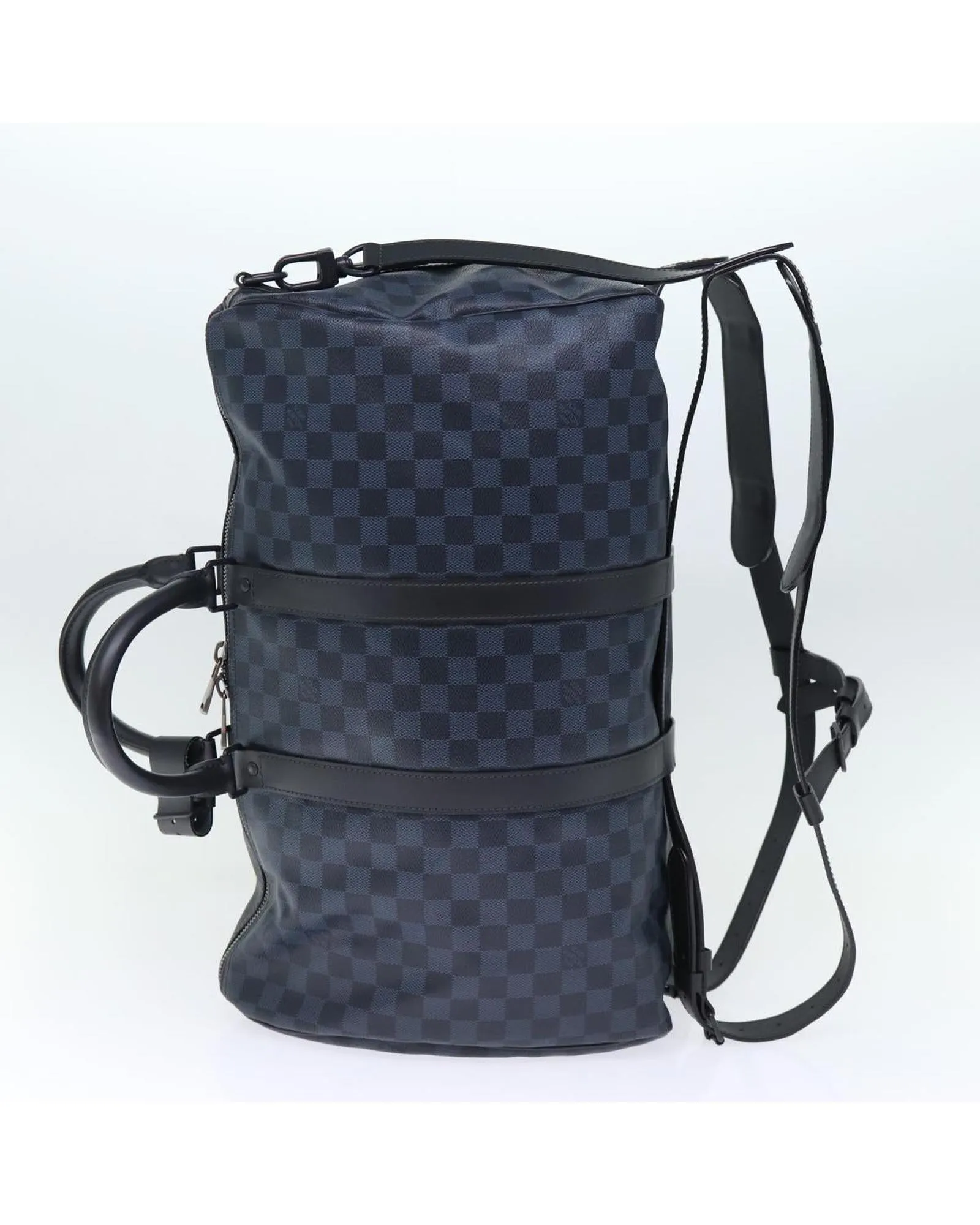 Damier Cobalt Canvas Boston Bag with Shoulder Strap