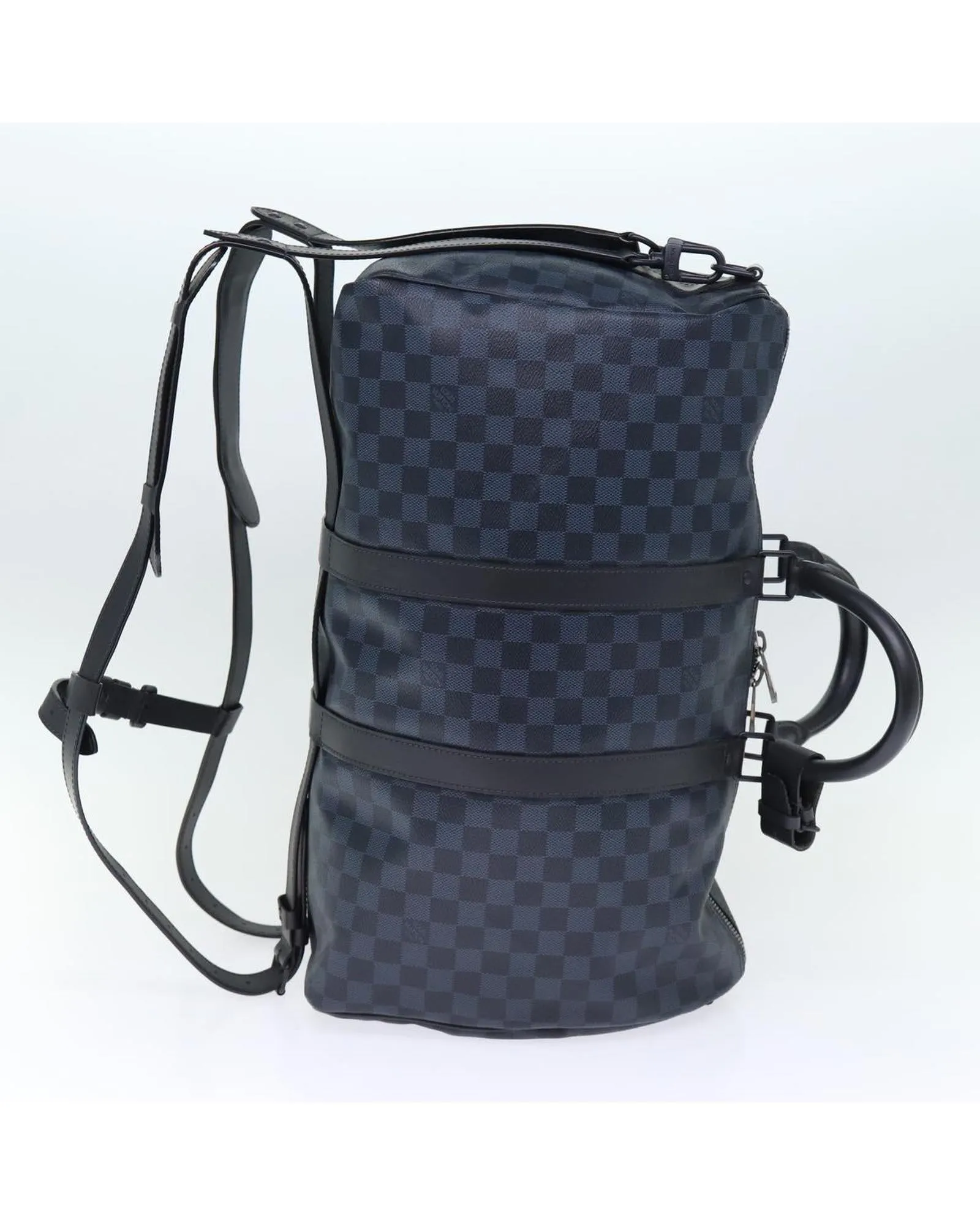 Damier Cobalt Canvas Boston Bag with Shoulder Strap