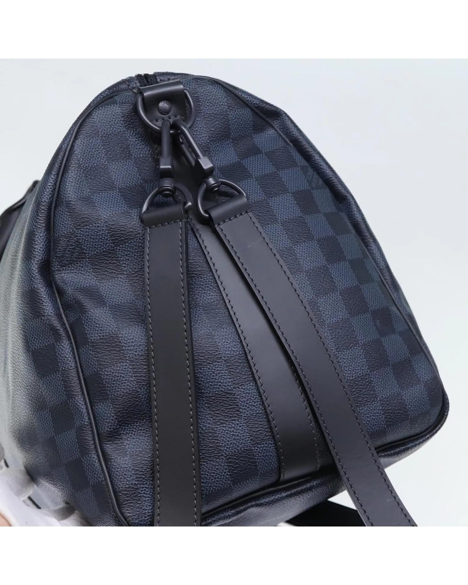 Damier Cobalt Canvas Boston Bag with Shoulder Strap