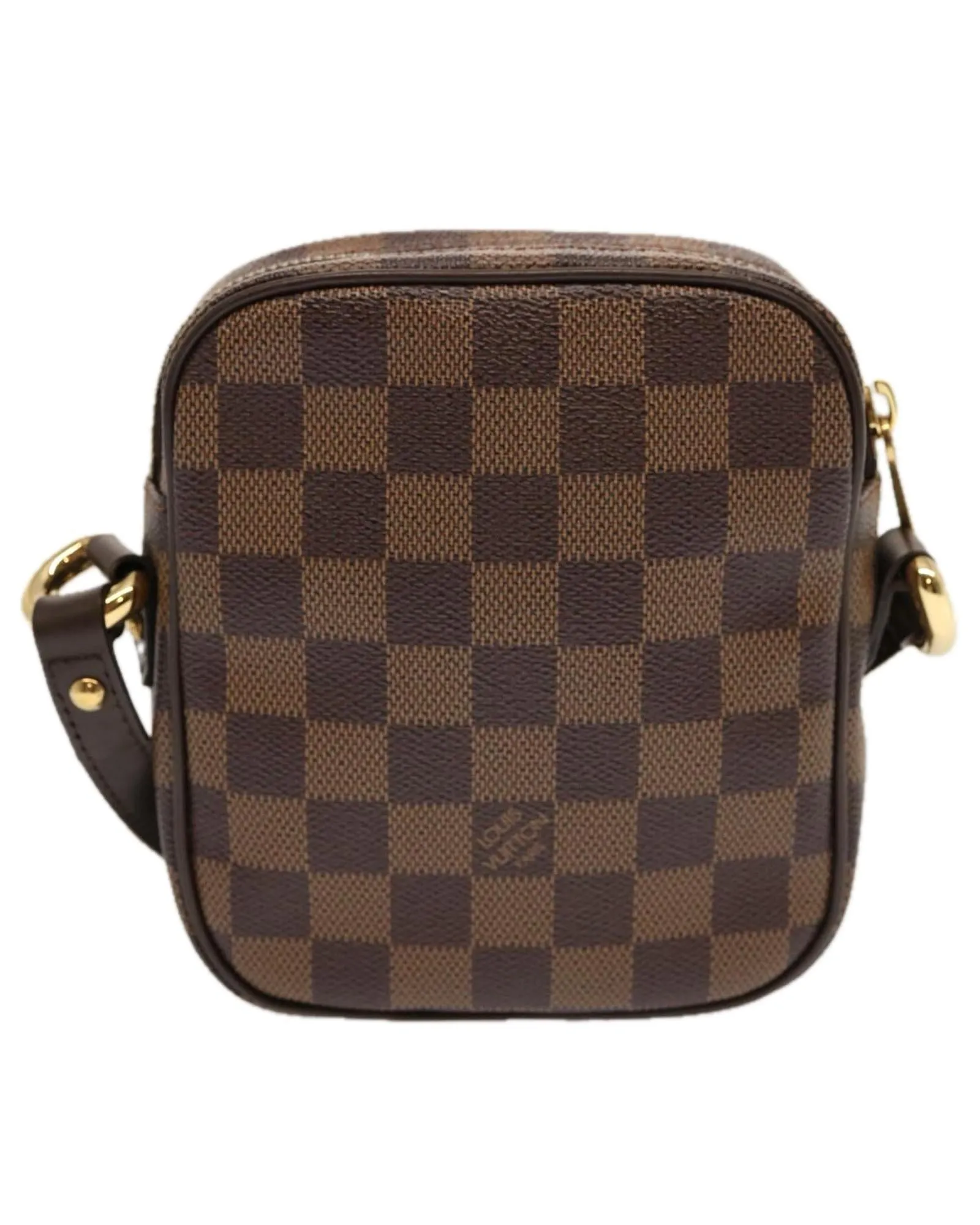 Damier Ebene Shoulder Bag with Lift Flap Closure