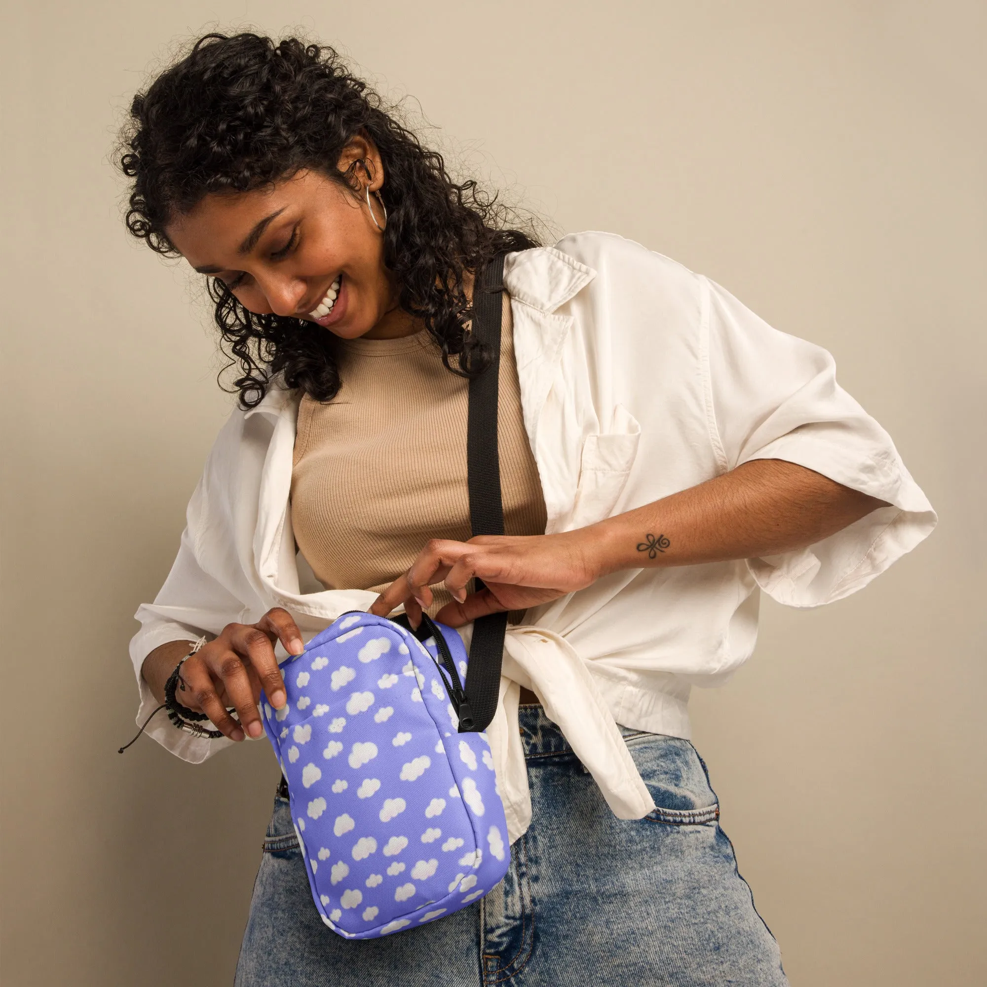 Dreamy Clouds Crossbody Bag (Periwinkle)