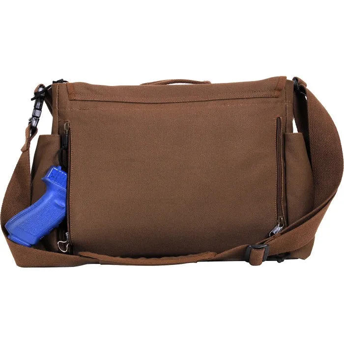 Earth Brown Concealed Carry Messenger Bag Tactical Discreet Gun Pistol Carry Bag CCW EDC