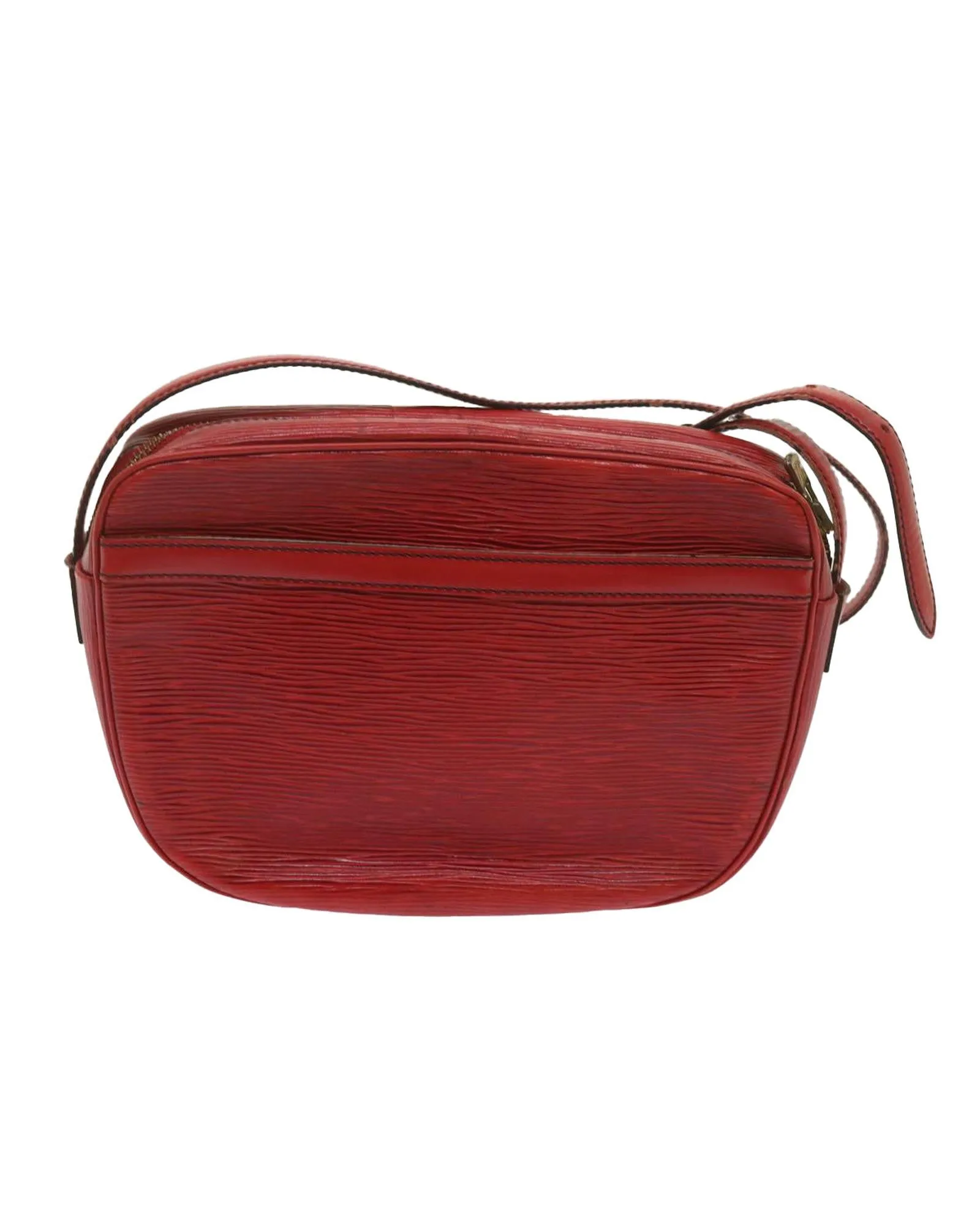 Epi Leather Shoulder Bag with Red Color and Gold-tone Hardware