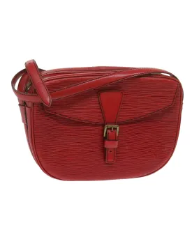 Epi Leather Shoulder Bag with Red Color and Gold-tone Hardware